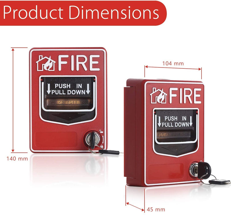 Emergency Alarm Station Conventional Dual Action Manual Call Point Fire Alarm Panic Button SOS Switch for Alarm Siren or Panel