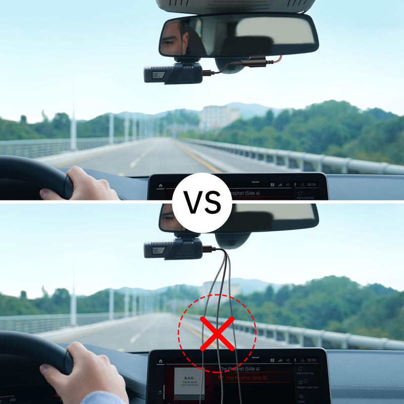 Dash cam Power Adapter 10-pin Type B Compatible with Select Toyota, Lexus, Subaru Models. Connects to Rearview Mirror