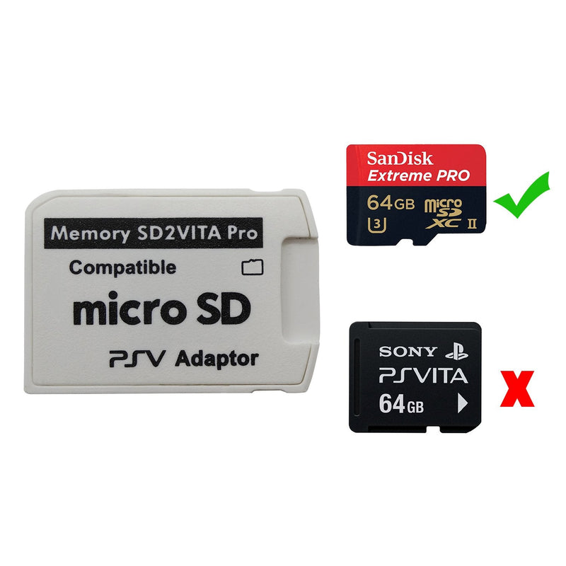 Funturbo Ultimate Version SD2Vita 5.0 Memory Card Adapter, PS Vita PSVSD Micro SD Adapter PSV 1000/2000 PSTV FW 3.60 HENkaku Enso System 1 Pack