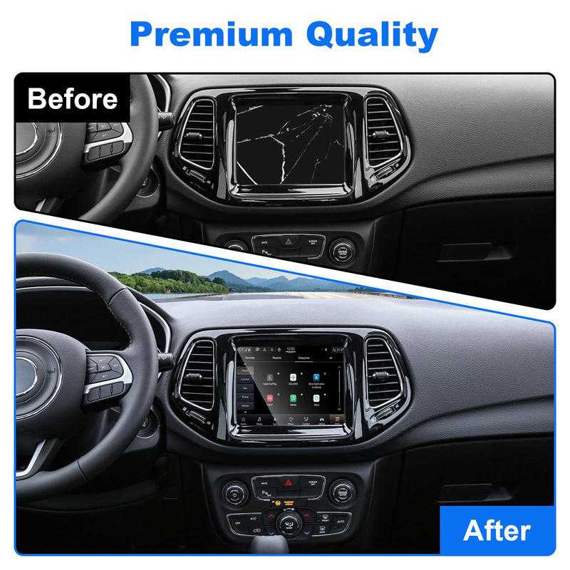 Premium Fit for Jeep 7" Uconnect LCD Display with Touch Screen, LCD Monitor Digitizer Radio Navigation Fit for Jeep Compass 2017-2020, Replace TDO-WXGA0700K00033-V2 / TDO-WXGA0700K00057-V1 7 inch