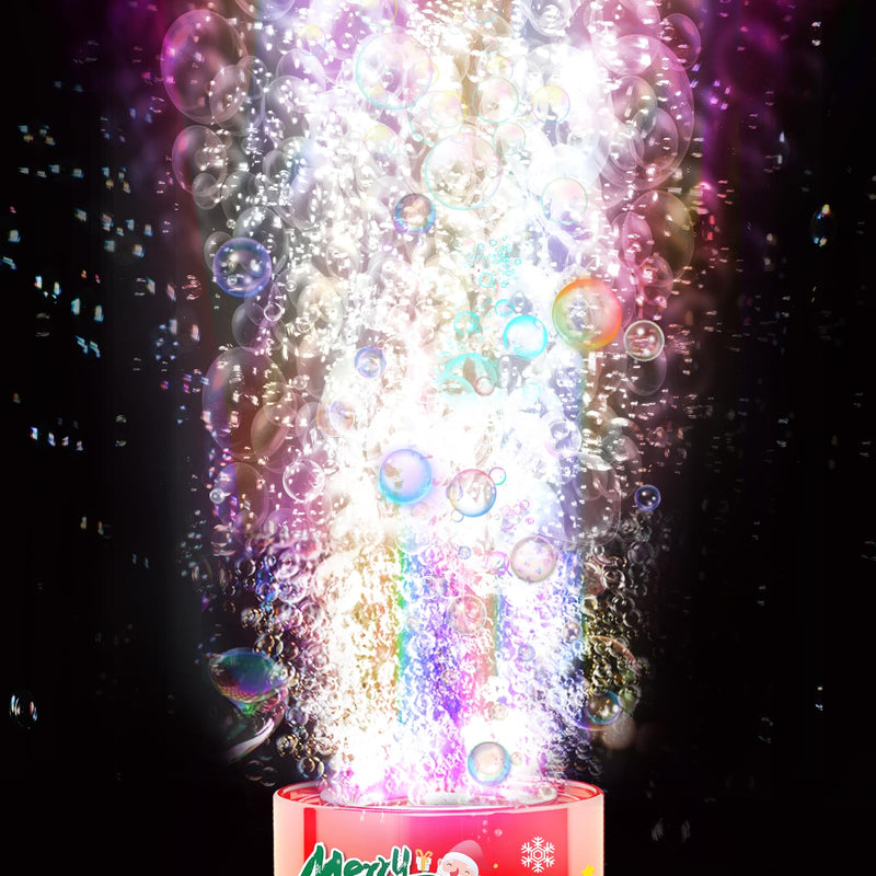 Fireworks Bubble Machine with Lights for Party (13 Holes), Firework Bubble Machine, Kids Bubble Machine with Closeable Sound, Party, Christmas, Chinese New Year 13 Holes