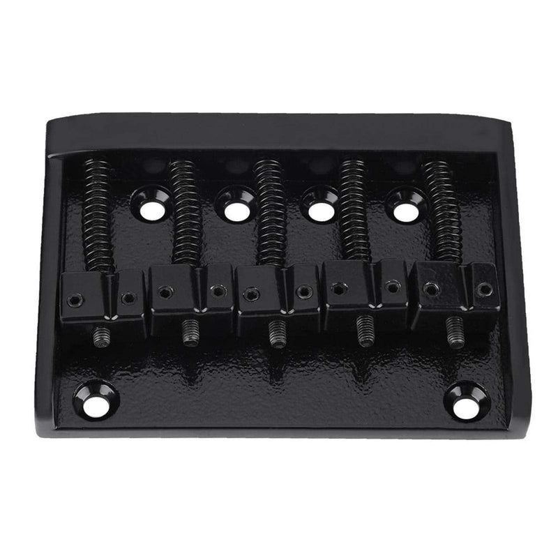 Kadimendium Bass Bridge Tailpiece Good Texture Metal Bass Bridge for 5 String Bass(black)