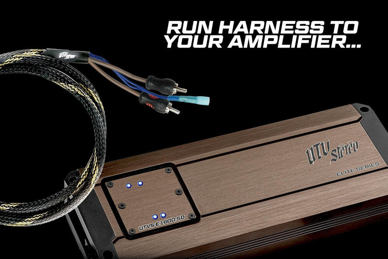 UTV Stereo 20' JL Audio RCA Subwoofer Output Harness for Can-Am Defender | For HD10 & HD11 Audio Roof Systems | Add Aftermarket Sub & Amplifier | Weatherproof | Plug & Play | Powersports Bass Upgrade