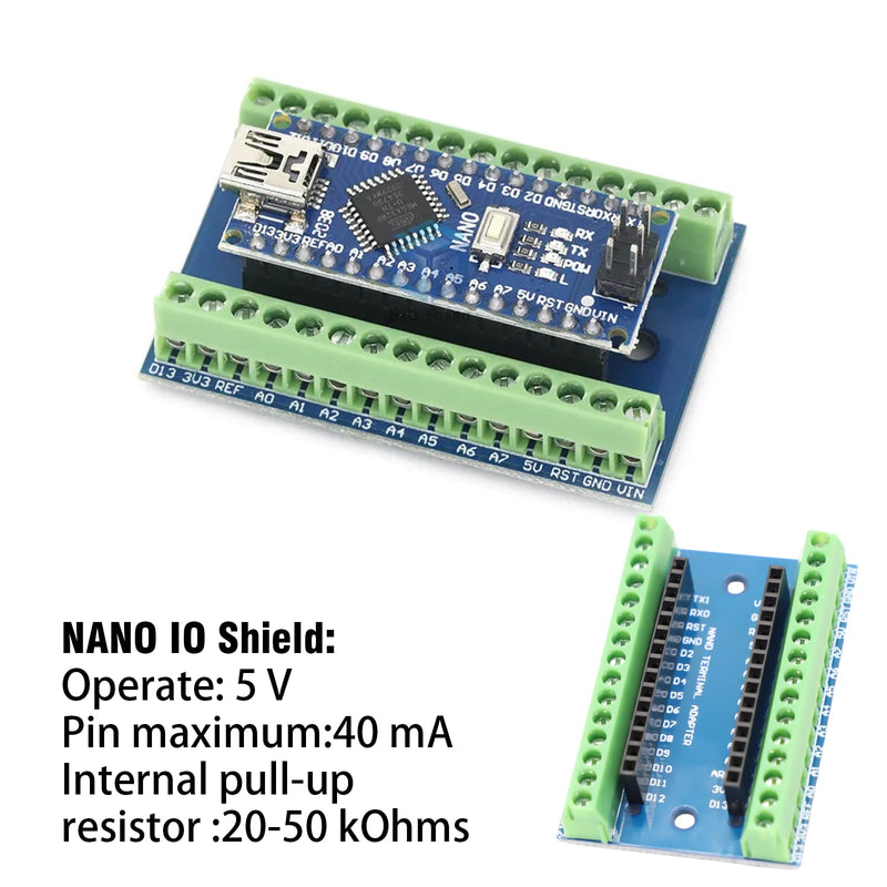 [AUSTRALIA] - Nano Extension Board RUIZHI 3 Pieces Nano IO Shield V1.O Simple Expansion Board with Screw Terminals Compatible with Arduino 