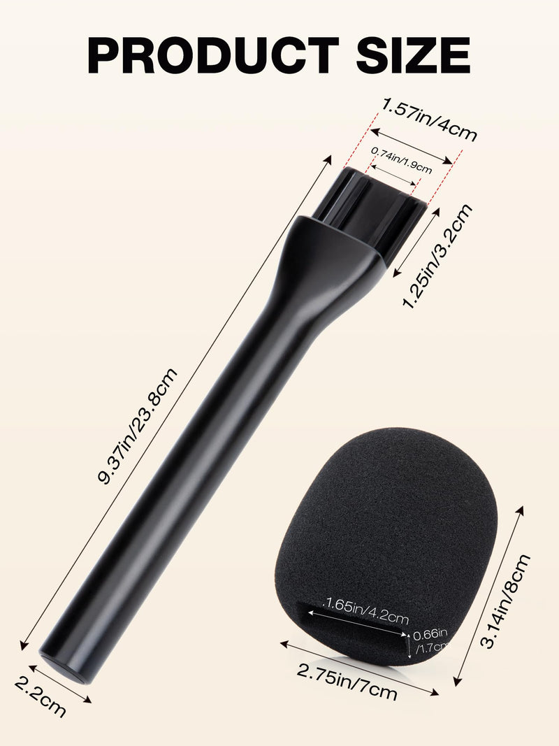 SUNMON Handheld Wireless Mic Stand for Rode Wireless Mic, Holder for Rode Wireless Go 2/ Rode Wireless Pro, Rode Interview Microphone Adapter Handheld for Rode Wireless Go II/DJI and More (2 PACKS)
