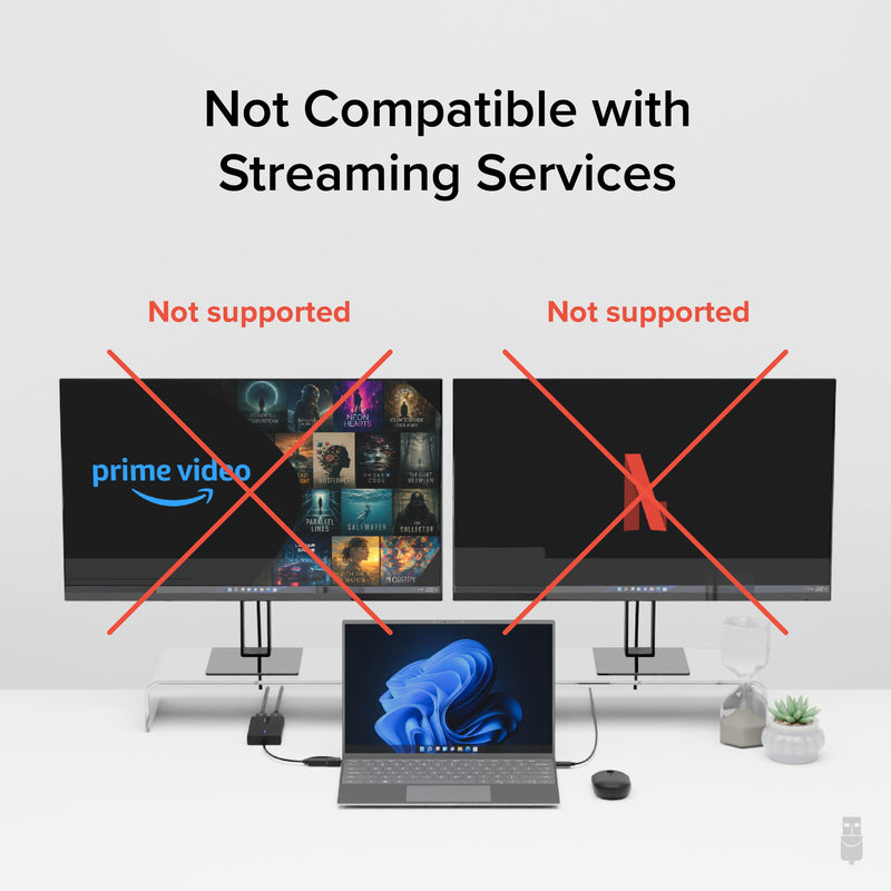 Plugable Dual HDMI Monitor Adapter for M1-M5 & Neo macOS, Windows, ChromeOS - USB-C, Thunderbolt, USB 3.0 Compatible, Supports 2 Displays at 1080p 60Hz, SMI Driver Required