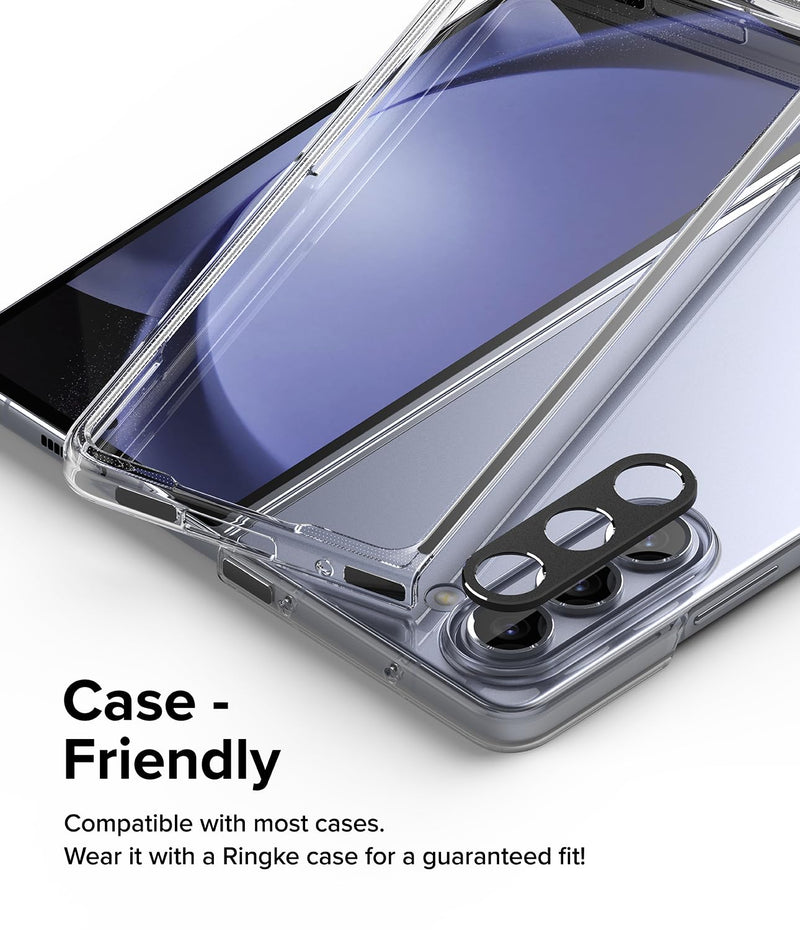 Ringke Camera Styling [Stylish Aluminum Frame] Compatible with Samsung Galaxy Z Fold 5 Camera Lens Protector, Protective Metal Cover for Women, Men - Black