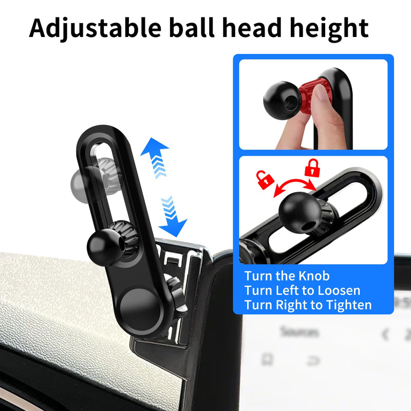 Car Phone Holder for Ford Escape 2020-2025 Accessories 8-inch Screen，Car Mount，[Strongest Magnets] 360° Rotation [Adjustable Extended Arm]，Compatible with All Cell Phones