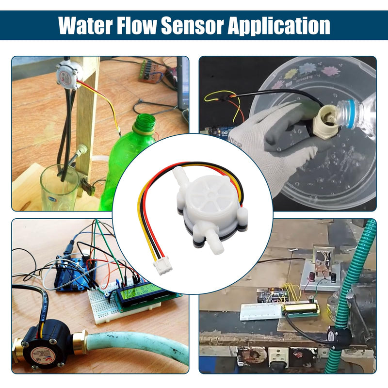 YF-S401 Water Flow Sensor Binghe YF-S401 DC 3.5-24V Hall Sensors 0.5-5L/min Flow Meter YF-S401 Flow Meter for Coffee Machines Suitable for Water Heaters, Card Machines