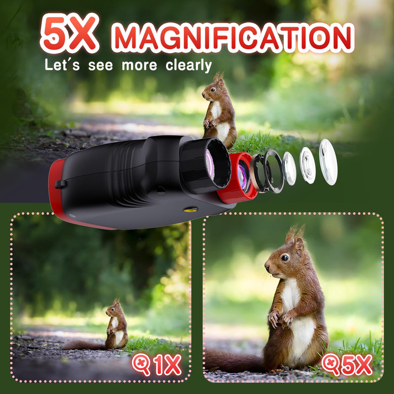 [AUSTRALIA] - Kids Toys Night Vision Goggles for Kids Ages 5 and Up Gifts for Kids 32GB Card, 5X Zoom Kids Camera Night Vision Binoculars for Kids for Kids 