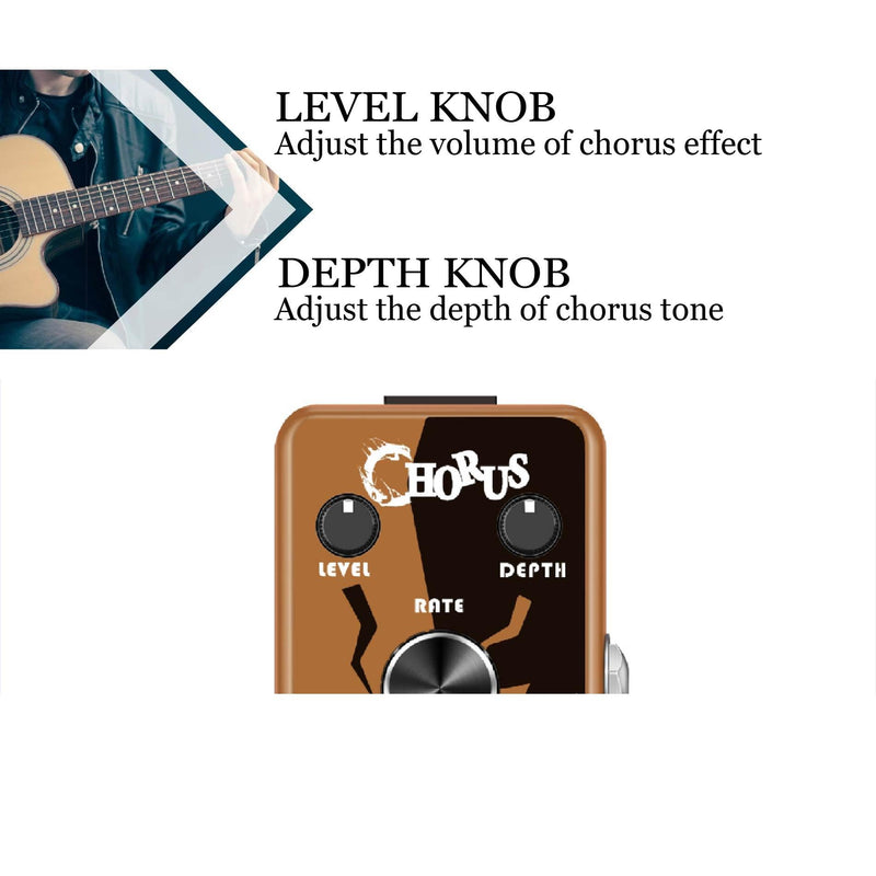 [AUSTRALIA] - Analog Chorus Guitar Effect Pedal for Electric Guitar with High Warm And Clear Sound Mini Size True Bypass 