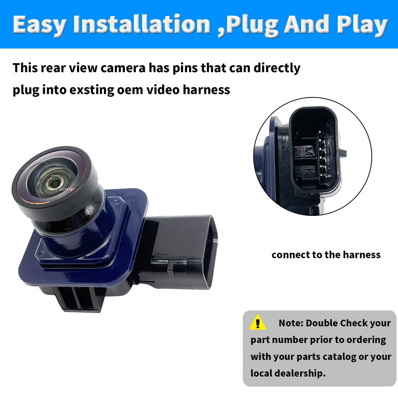 Rear View Back Up Camera Parking Assist Camera Compatible with 2011 2012 2013 2014 2015 Ford Edge 2011-2012 Lincoln MKX Replaces BT4Z-19G490-B BT4Z-19G490-A FL1T-19G490-AC | Replace BT4Z-19G490-B FL1T-19G490-AC