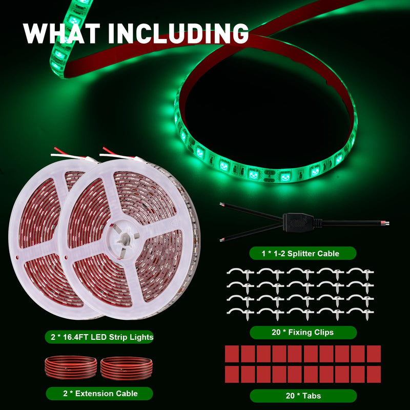 [AUSTRALIA] - Marine LED Strip Lights Boat Lights for Night Fishing Boat LED Strip Light 12V Waterproof, Interior Deck Light for Pontoon, Kayak, Jon Boats, Bass Boats (Green, 32.8ft) Green (32.8FT) 