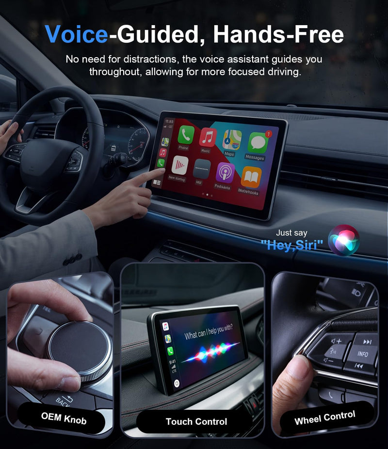 Wireless CarPlay Adapter for Apple iPhone - 2027 Upgraded CarPlay Wireless Adapter with USB C/A, Ultra-mini Bluetooth Car Play Adapter - 3s Auto Connect Stable Connection - Space Black