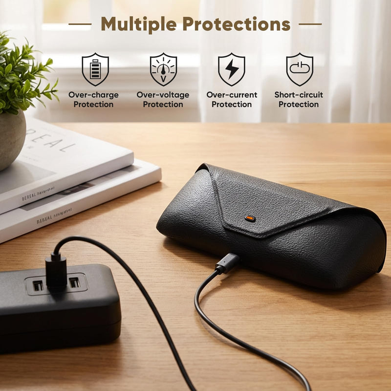 Smart AI Glasses Charging Case Compatible with Ray-Ban Meta Wayfarer/Skyler/Headliner, Oakley Meta HSTN Replacement Charging Station LED Indicator