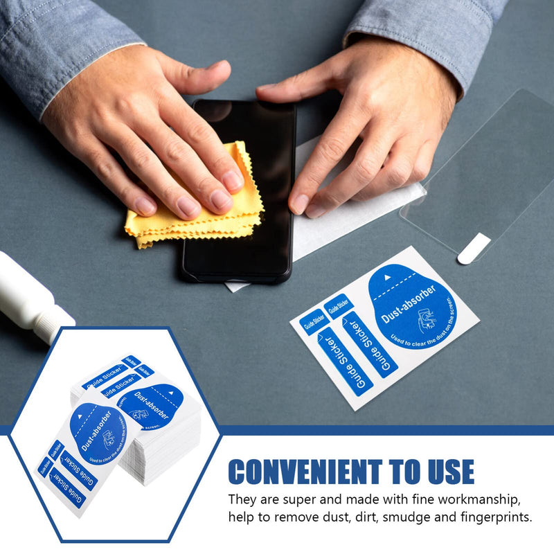 200pcs Film Dust Removal Sticker Computer Stickers Laptop Keyboard Stickers Camera Stickers Screen Absorber LCD Dedust Sticker LCD Screen Removal Stickers Paper
