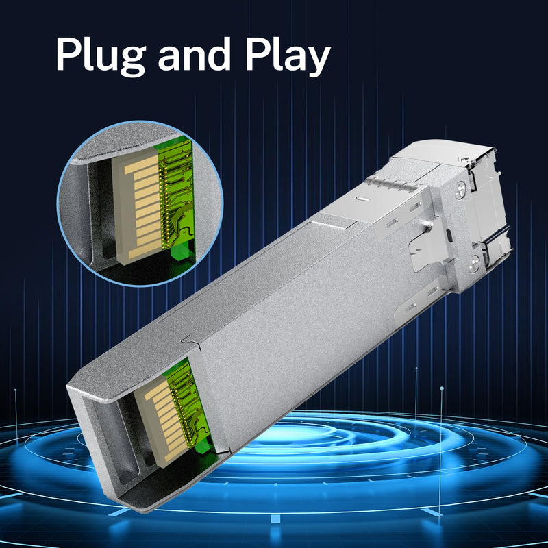 4PCS 10GBase-SR SFP+ Module, Multi-Mode LC Ethernet Transceiver, 10G 850nm MMF up to 400m, Compatible with Cisco SFP-10G-SR, Meraki, Ubiquiti UF-MM-10G, Mikrotik, Netgear, HPE, TP-Link, Aruba and More 4PCS 10G SFP to LC MultiMode