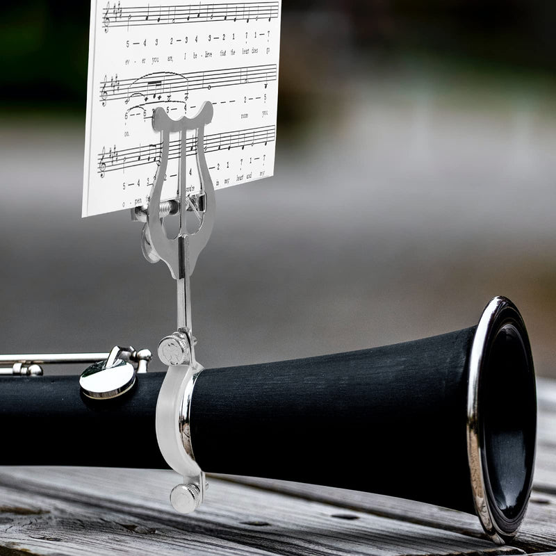 Clarinet Sheet Music Clip, Clarinet Lyre Music Clip Music Book Clip Clarinet Music Holder Music Book Clip for Practicing Beginners Marching Band