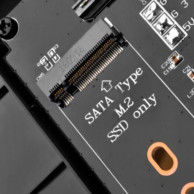 SilverStone Technology FPS01 12.7mm Slim ODD Device Bay to M.2 SATA SSD with Dual USB 3.0 Type-A and SD/Micro-SD Reader