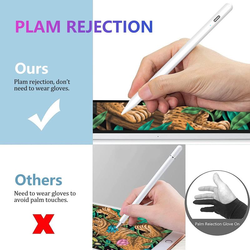 Stylus Pen for iPad with Palm Rejection, Active Pencil for (2018-2022) Apple iPad Pro (11/12.9 Inch), iPad Air 3rd/4th/5th Gen, iPad 9th/8th/7th/6th Gen, iPad Mini 5th/6th Generation