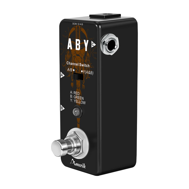 [AUSTRALIA] - Amuzik Switch Box Pedals Functional ABY BOX Switch Guitar Pedal Selector Audio Channel Pedal for Guitar Mini Size True Bypass 
