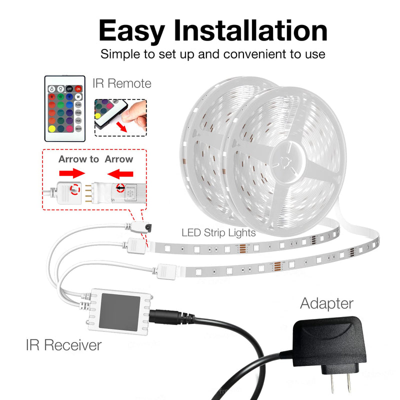 DAYBETTER Smart WiFi Led Lights 100ft, Tuya App Controlled Led Strip Lights, Work with Alexa and Google Assistant, Timer Schedule , Color Changing Led Lights for Bedroom Party Kitchen