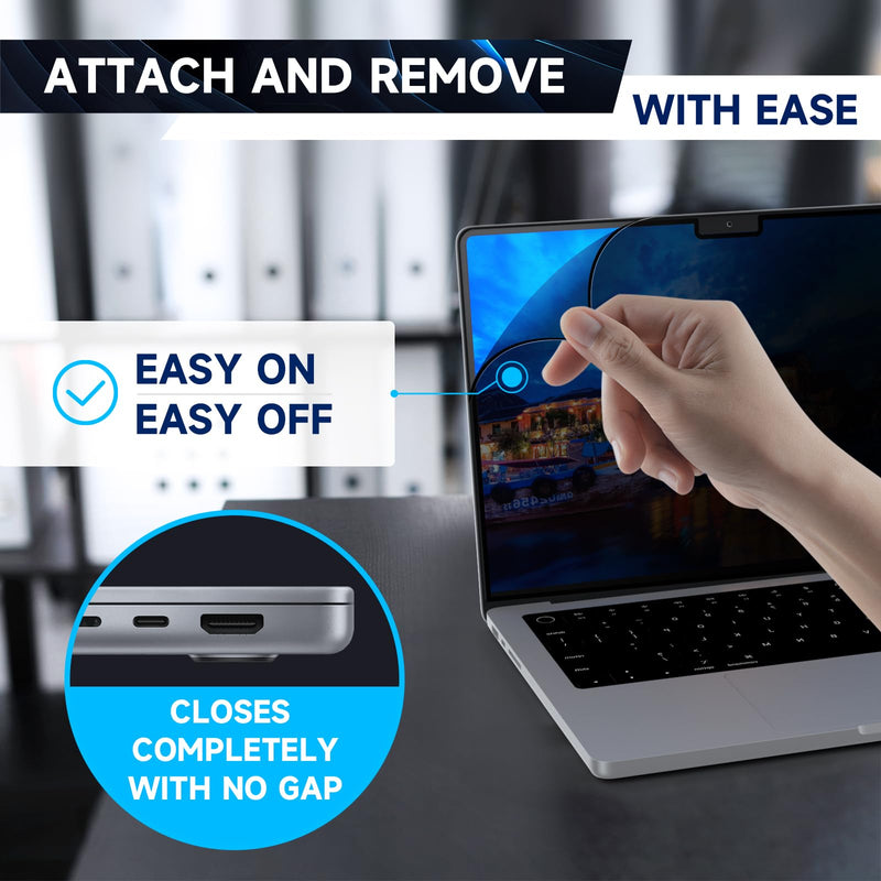 Laptop Privacy Screen MacBook Pro 13 Inch (2016-2022, M1,M2) and MacBook Air 13 Inch(2018-2021, M1), Removable Computer Screen Privacy Shield for Mac 13Inch MacBook 13inch