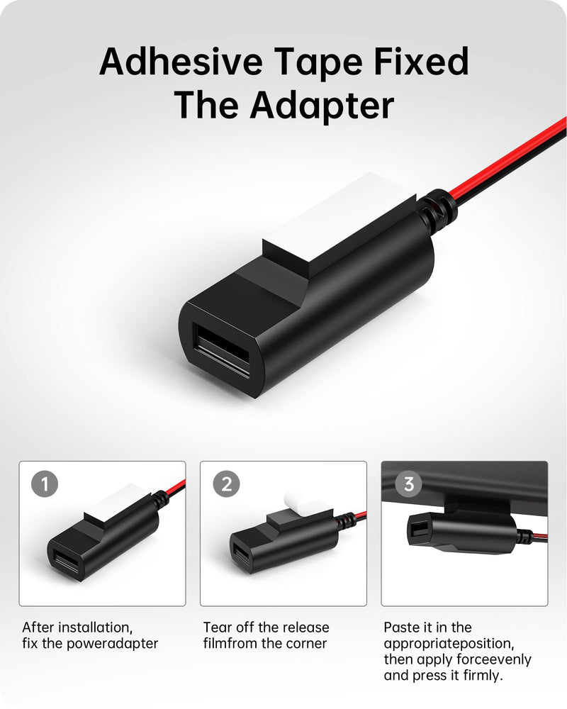 Dash Cam Power Adapter 10 PIN Type B for Toyota, Lexus, Subaru Models - Rearview Mirror Compatible With 3 USB Cable