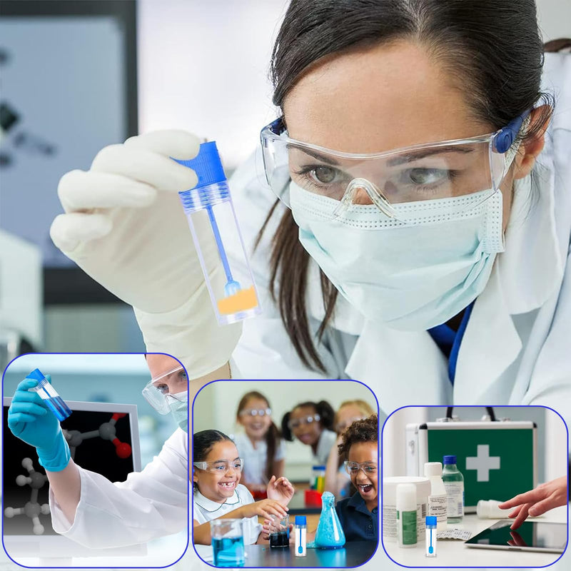 SZSMW 50 Chair Sample Tubes – Sample Tube – Dog Faecal Sample Tube – Suitable for Collecting Various Solids, Liquids or Powders, for Testing Pet Samples, with Stickers