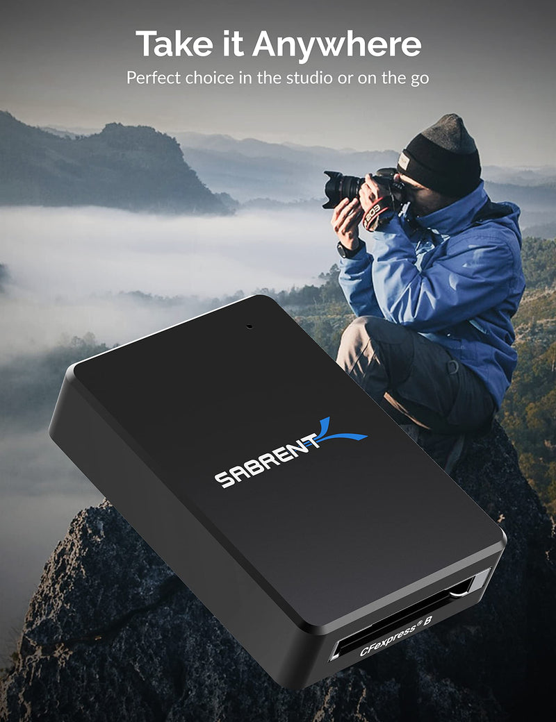 SABRENT CFexpress Type B Card Reader with USB 3.2 10Gbps (CR-CFER) CFexpress Type-B