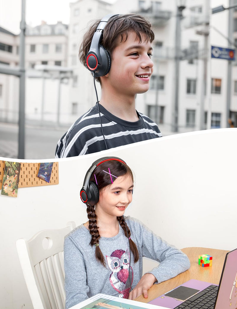 [AUSTRALIA] - New bee 𝗞𝗶𝗱𝘀 𝗛𝗲𝗮𝗱𝗽𝗵𝗼𝗻𝗲𝘀,𝗪𝗶𝗿𝗲𝗱, 𝐒𝐜𝐡𝐨𝐨𝐥,𝐓𝐨𝐝𝐝𝐥𝐞𝐫 𝐇𝐞𝐚𝐝𝐩𝐡𝐨𝐧𝐞 Baby Headphone Lightweight for Boys/Girls/Mac/Android/Kindle/Tablet/Pad 