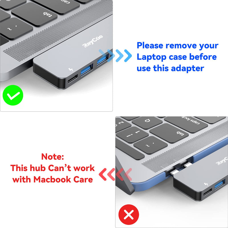 USB C Hub Adapter for MacBook Pro/Air M1 2020 2019 2018, 6 in 1 USB-C Accessories Compatible with MacBook Pro 13″ and 15″ with 3 USB 3.0 Ports, TF/SD Card Reader, USB-C Power Delivery