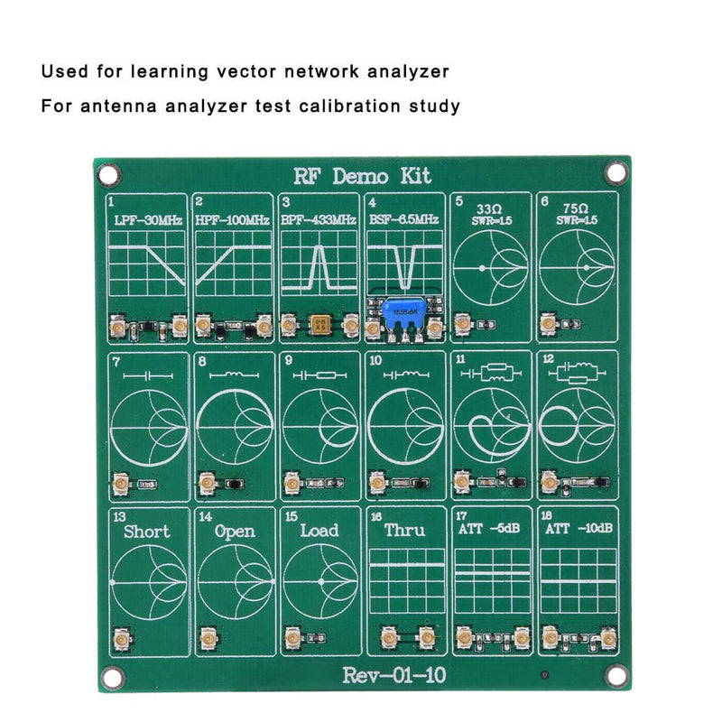Akozon Frequency Test Board, Filter Damper RF Demo Kit NanoVNA RF Test Module Vector Network Analyzer Board Filter Damping Module