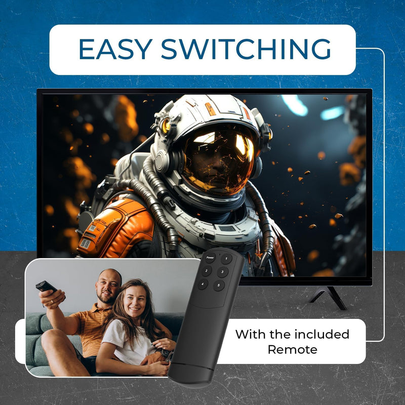 [AUSTRALIA] - OREI 4K HDMI Switch 5 in 1 Out – HDMI Switch with Remote 4K@60hz with HDR, Dolby, DTS & 3D - 18Gbps Switcher - for PS5/4, Xbox, Roku, Fire TV 