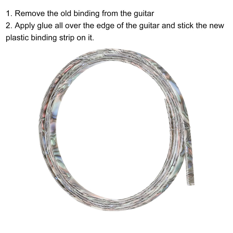 [AUSTRALIA] - MECCANIXITY Plastic Binding Purfling Strip 1650x6x1.5mm Guitar Binding Edge Trim for Acoustic Classical Guitar Blue Green Pink 1 Pack 