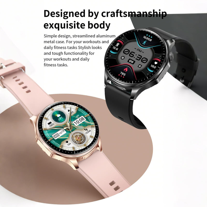 Smart Watch with Earbuds,2 in 1 TWS Smartwatches,1.43" Colorful AMOLED Display Smartwatch for Android iOS,Waterproof Fitness Tracker Long Time Standby (Black) Black