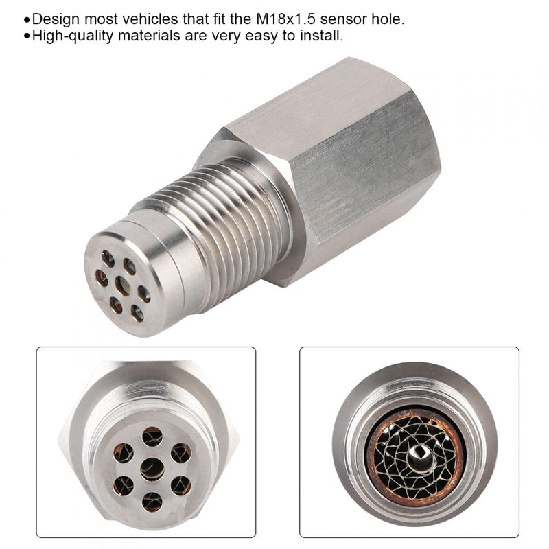 [AUSTRALIA] - Sensor Oxigeno + Stainless Steel O2 Sensor Protective Case Plug Adapter with Mini Catalytic Converter M18 x 1.5 
