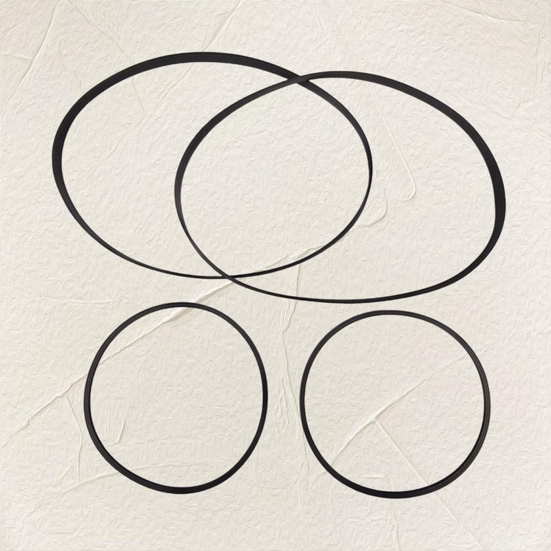 [AUSTRALIA] - Cassette Deck Belt Kit (4-Pack) - Premium Replacement Belts for Sony TC-WE435/TC-WE475/TC-WE635/TC-WE775/TC-WR681 Dual Deck Players + Tweezers 
