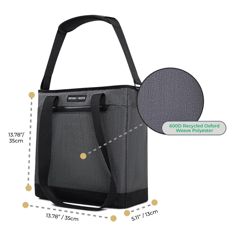 Vinyl Record Carry Bag – Maximum Protection & Water-Resistant Storage Holder Collector-Grade DJ Travel Case for 12-Inch LP Records Adjustable Shoulder Strap, Lightweight Vinyl Holder