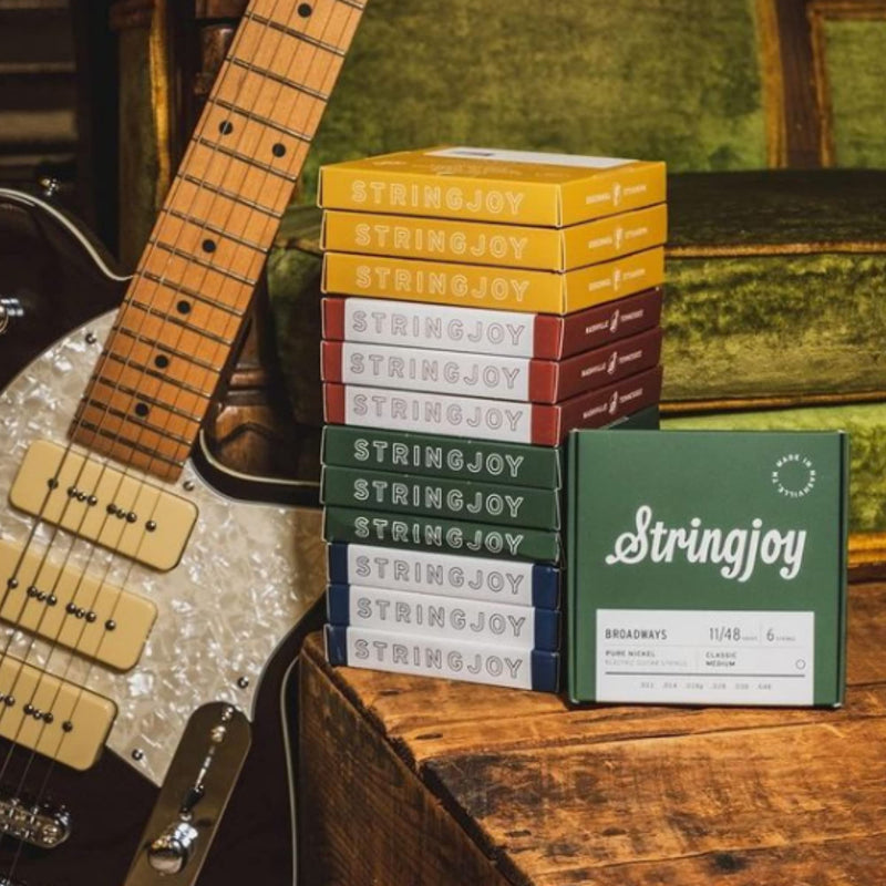 Stringjoy Balanced Light Gauge Brights 80/20 Bronze Acoustic Guitar Strings 12-54, BB1254, Vibrant Tone & Optimal Playability, Acoustic 6 String Set, 2-Pack 12-54 Light Gauge