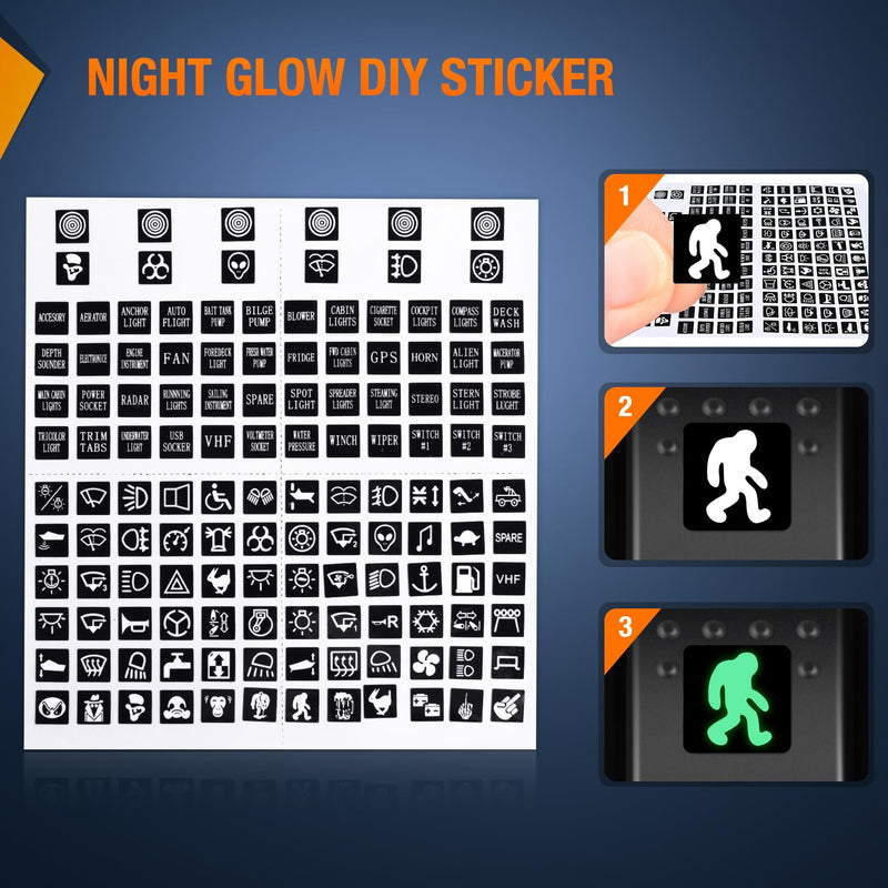 [AUSTRALIA] - Nilight 4 Gang Rocker Switch Panel with QC3.0 Dual USB Charger Voltmeter Waterproof and Night Glow Stickers 12V-24V DC for Cars Trucks Boats RV Blue 4+1 Gang Dual USB 