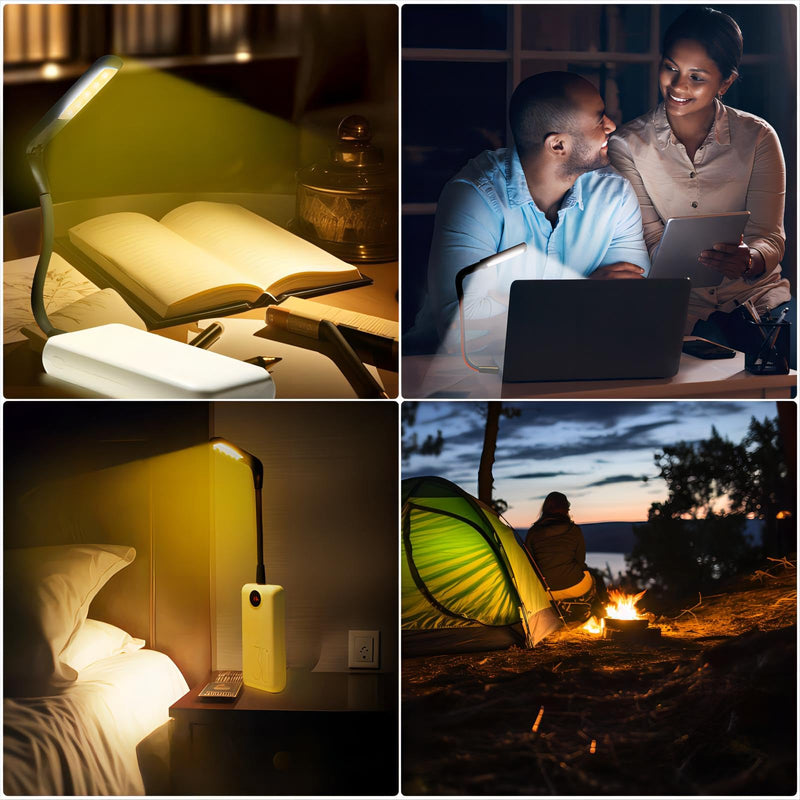 USB LED Light for Laptop Lamp, Brighter Gesture Sensing USB Lights 3 Color Temp Stepless Dimming Brightness USB Reading Lamp Eye-Care Flexible Portable Lights for laptop Keyboard Reading Camping