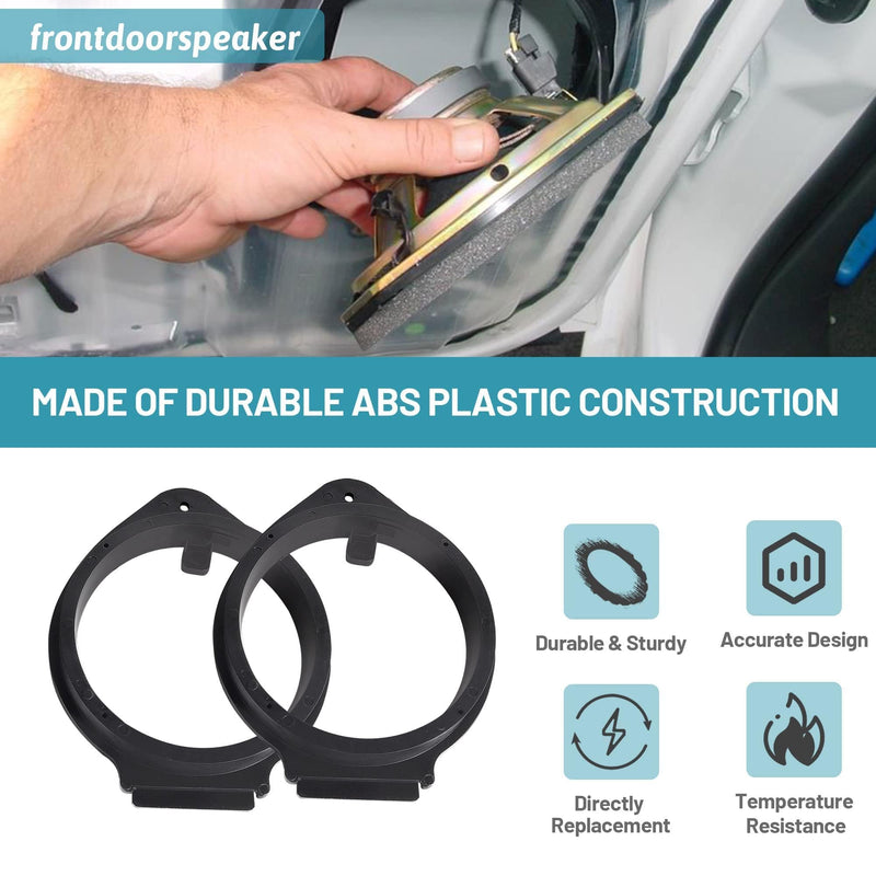 6.5 inch Speaker Adapter Bracket W/Speaker Wire Harness Select for GM GMC Chevy Buick Cadillac 1993-2007 6.5” Aftermarket Front Rear Door Speaker Spacer Ring Wiring Harness Door speaker adapter kit
