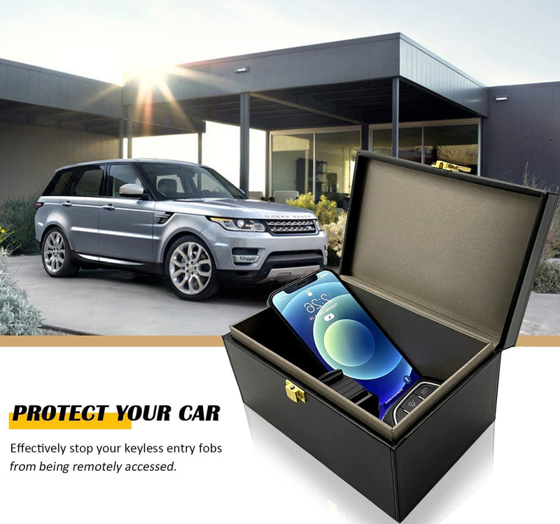 briidea Faraday Key Fob Protector Box, RFID Signal Blocking Box, Faraday Box Signal Blocking Shielding Box for Car Key (L) Capacity(>12keys)