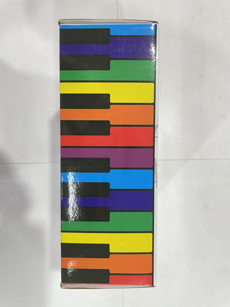 [AUSTRALIA] - 49 Key Roll Up Keyboard Piano, Portable Digital Electric Foldable Piano Keyboard, Rechargeable, 8 Tones, 6 Educational Demo Songs, for Beginners Gift (Rainbow) Rainbow 