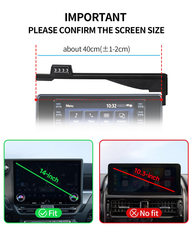 Car Phone Holder for Lexus GX 2024-2026 14" Screen Magsafe Accessories | Magnetic Cell Phone Mount Clip Compatible with iPhone, 3D fit Stable Dashboard GPS Navigation Bracket Cradle Stand