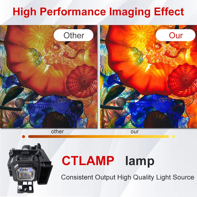 CTLAMP A+ Quality VT85LP / 50029924 Replacement Projector Lamp Bulb with Housing Phoenix Burner Compatible with NEC VT480 VT490 VT491 VT580 VT590 VT595 VT695 VT495 VT480G VT490G VT491G VT580G VT590G