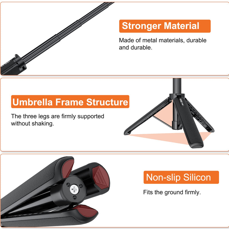 UURIG 20.1" Mini Extendable Gopro Tripod Portable Selfie Stick Tripod Camera Tripod for GoPro Max Hero 11 10 9 8 7 6 5 4 3 3+ 2 1 Session A0040