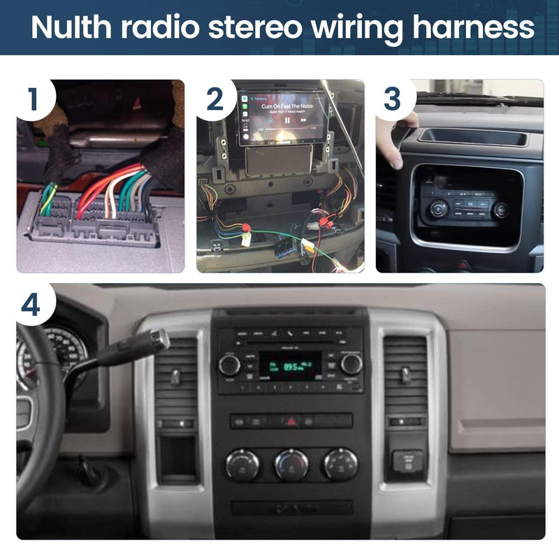 NuIth Aftermarket Radio Wiring Adapter + Double DIN Radio Dash Kits for Chevrolet 2004-2012