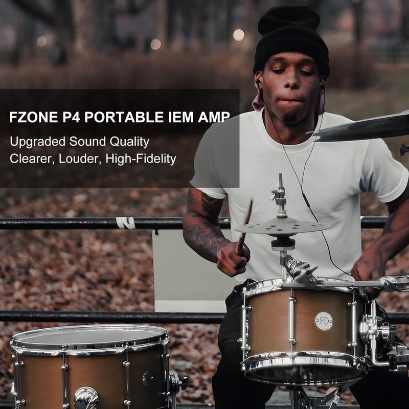 Upgraded in-Ear Monitor Amplifier Portable IEM with Super Great Sound Quality, Stereo/Mono Switch, Enhanced Durable Belt Clip